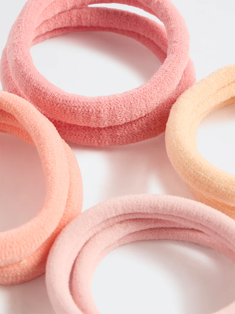 Westside Accessories Pink Ombre Hair Ties - Pack of 8 - Image 3