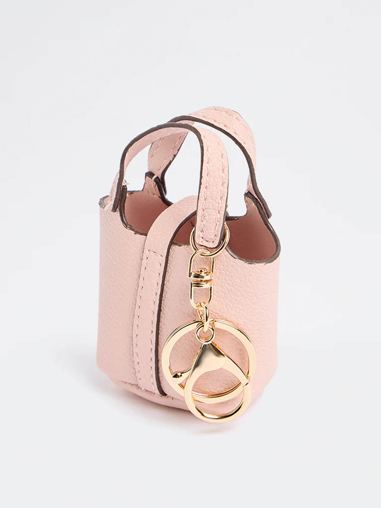 Westside Accessories Pink Textured Mini Bag Charm - Image 2