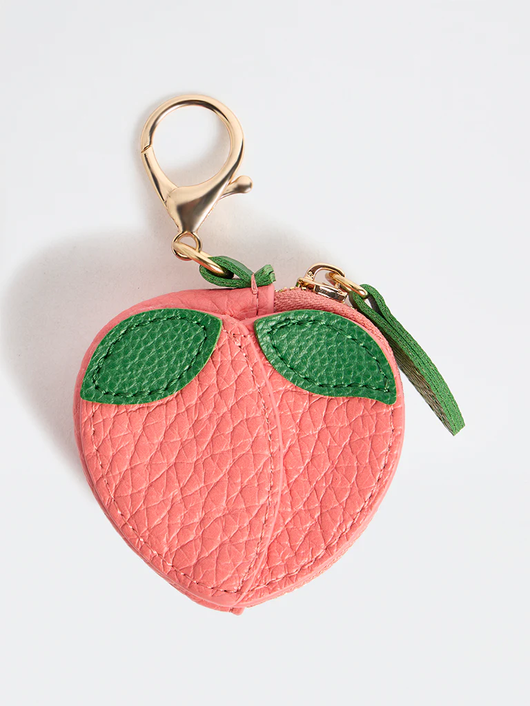 Westside Accessories Pink Textured Peach Bag Charm