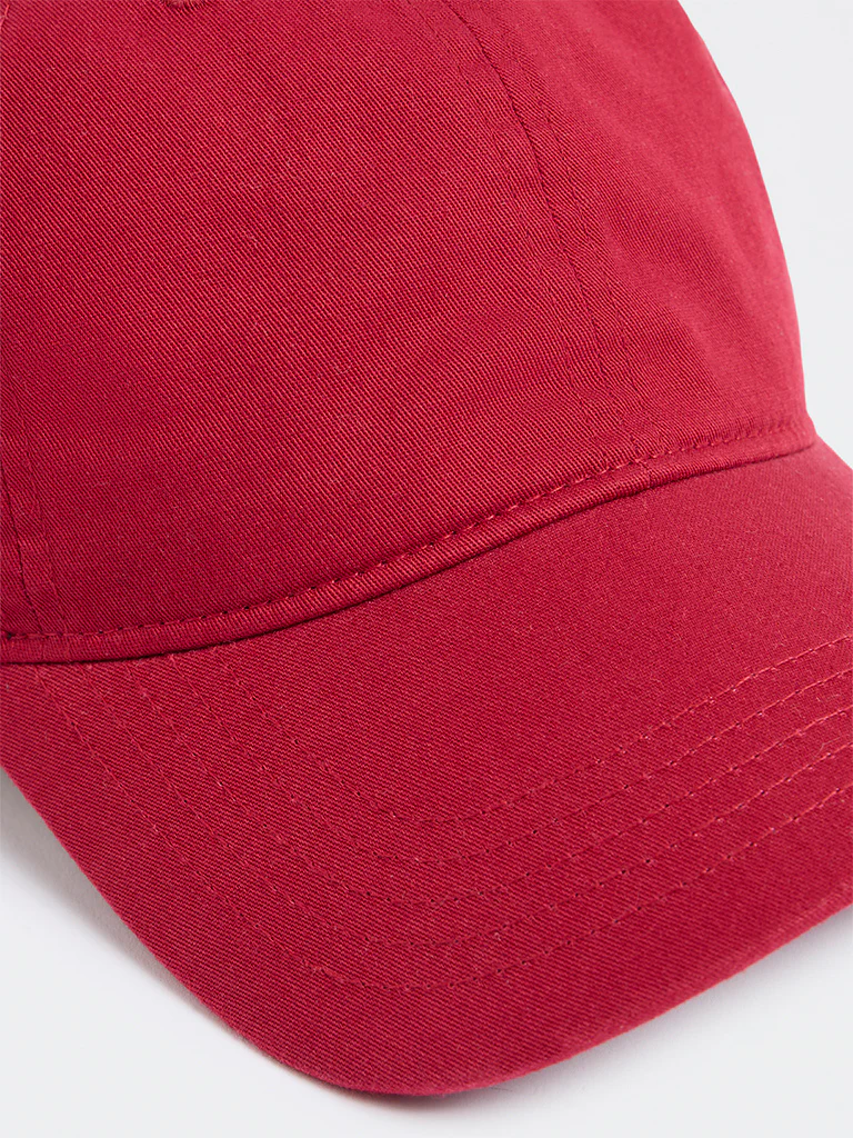 Westside Accessories Red Cotton Cap - Image 3