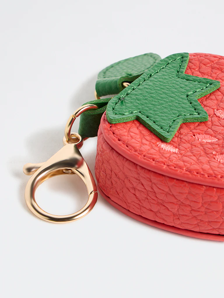 Westside Accessories Red Textured Strawberry Bag Charm - Image 3