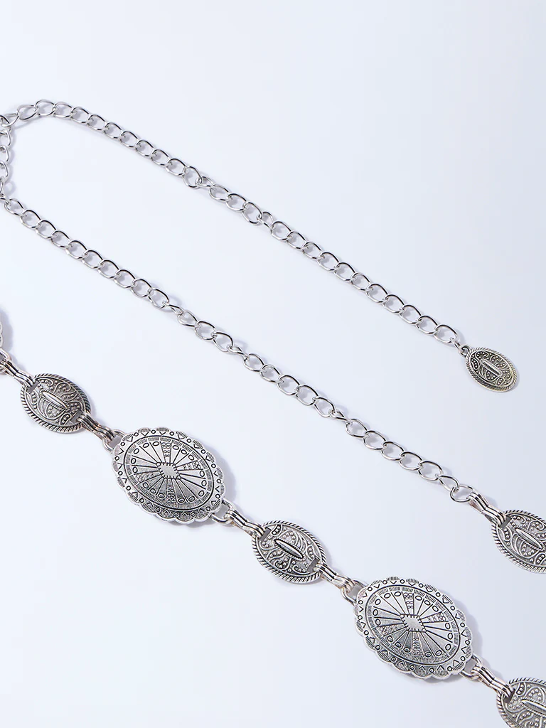 Westside Accessories Silver Concho-Link Belt - Image 2
