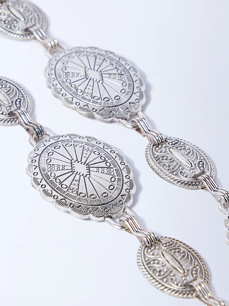 Westside Accessories Silver Concho-Link Belt - Image 3