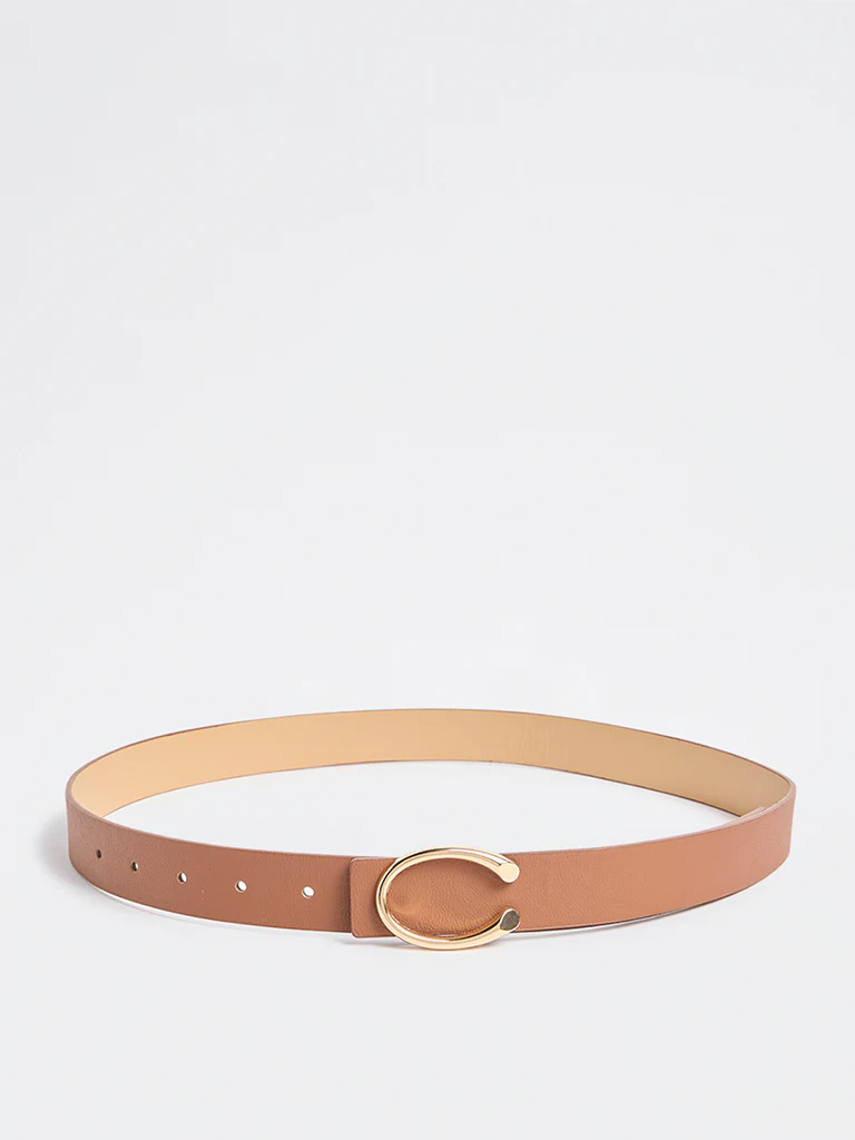 Westside Accessories Tan C-Buckle Belt