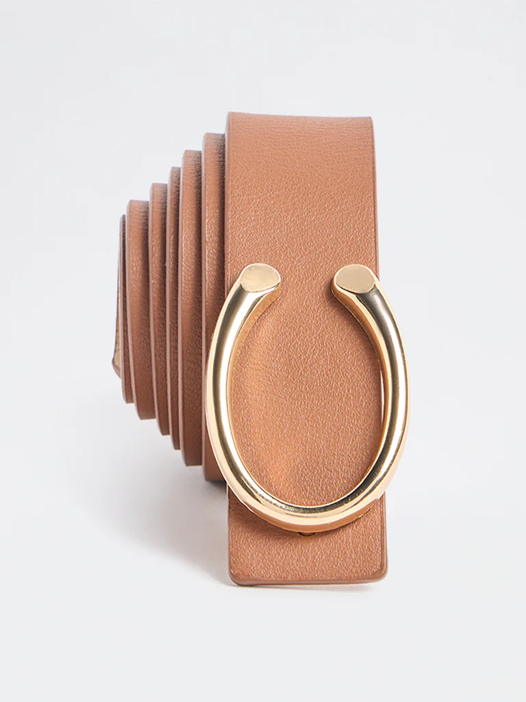 Westside Accessories Tan C-Buckle Belt - Image 2