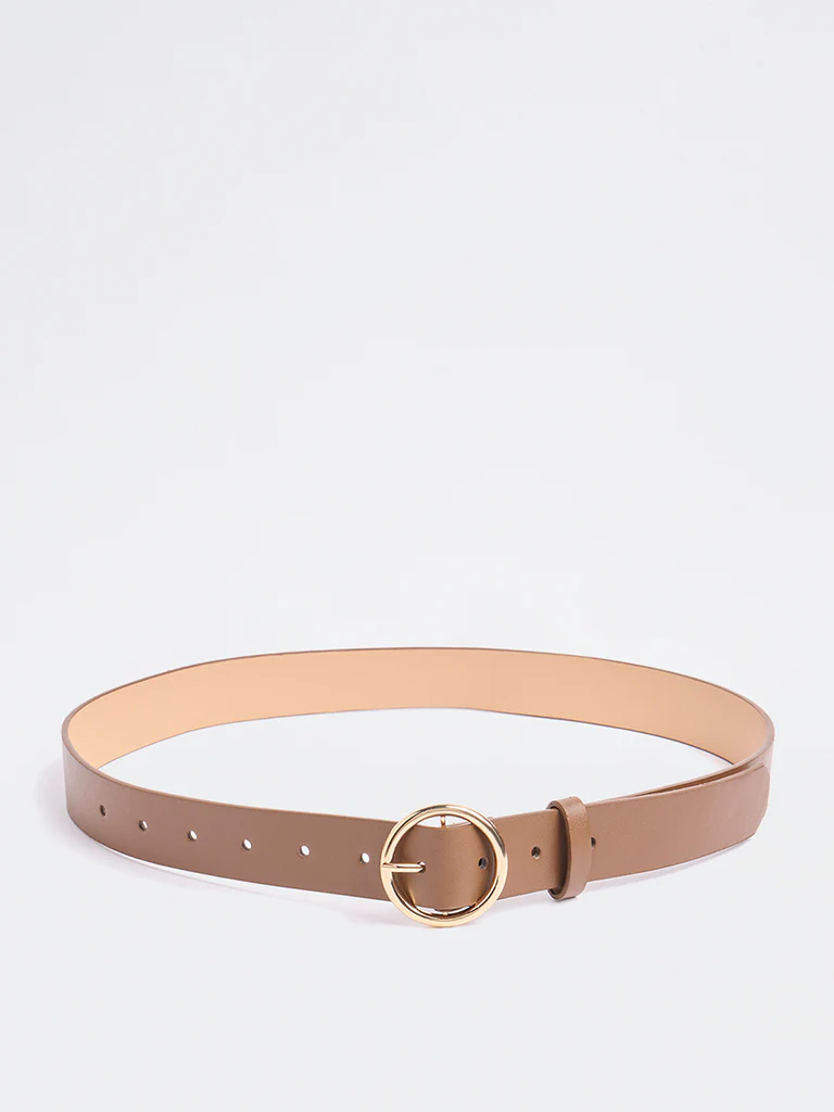 Westside Accessories Tan O-Buckle Belt - Image 2