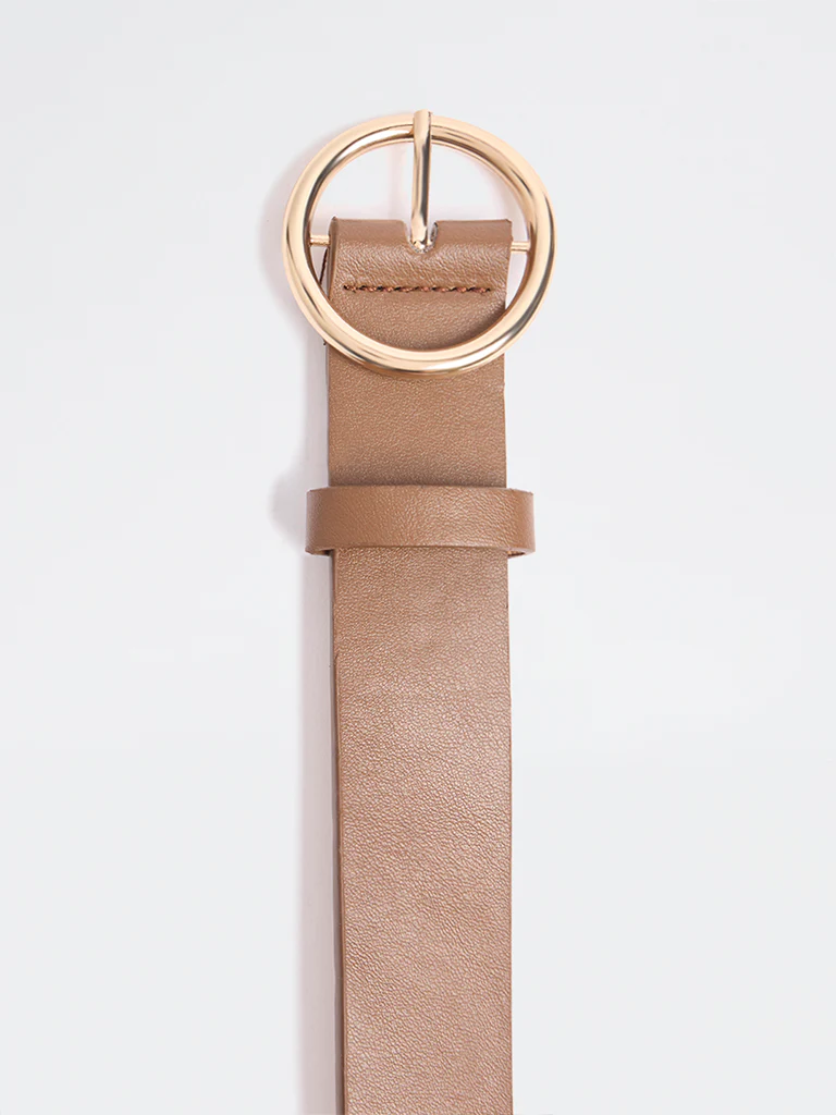Westside Accessories Tan O-Buckle Belt - Image 3