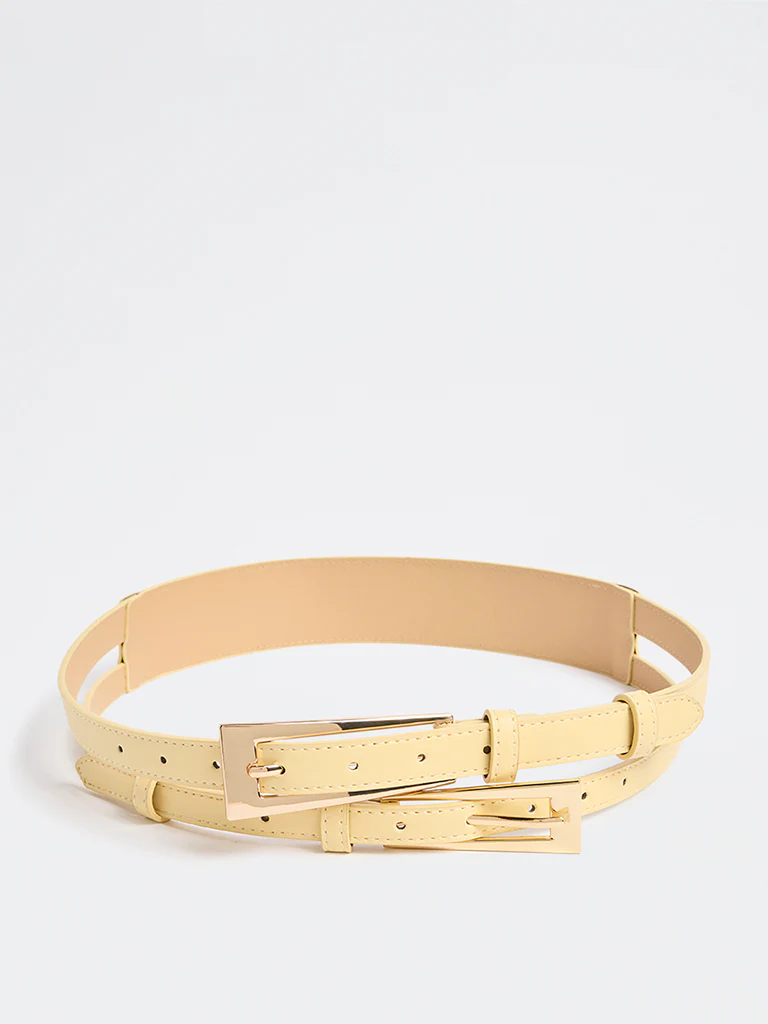 Westside Accessories Yellow Dual Buckle Belt