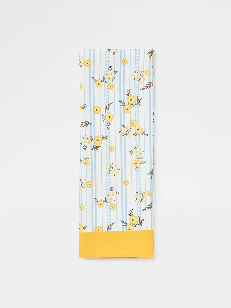 Westside Accessories Yellow Floral-Printed Scarf