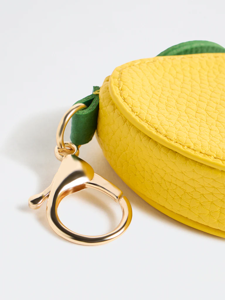 Westside Accessories Yellow Textured Bag Charm - Image 3