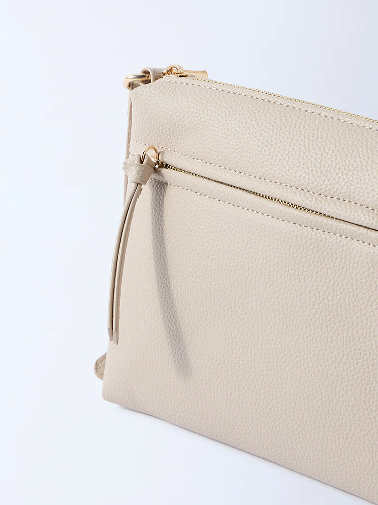 Westside Beige Pouch Sling Bag - Image 3
