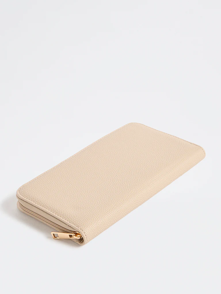 Westside Beige Textured Travel Jewellery Organizer - Image 2