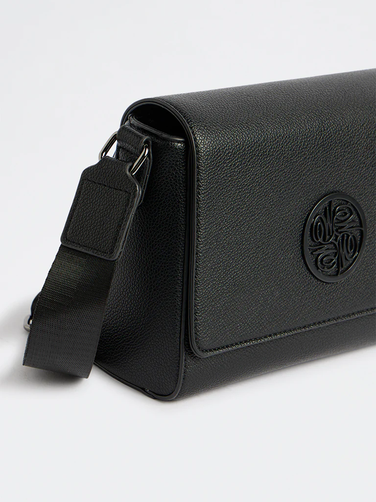 Westside Black Embossed Sling Bag