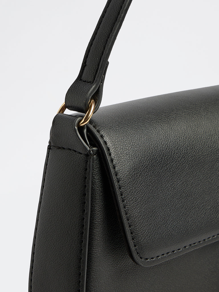 Westside Black Flap Crossbody Sling Bag - Image 3