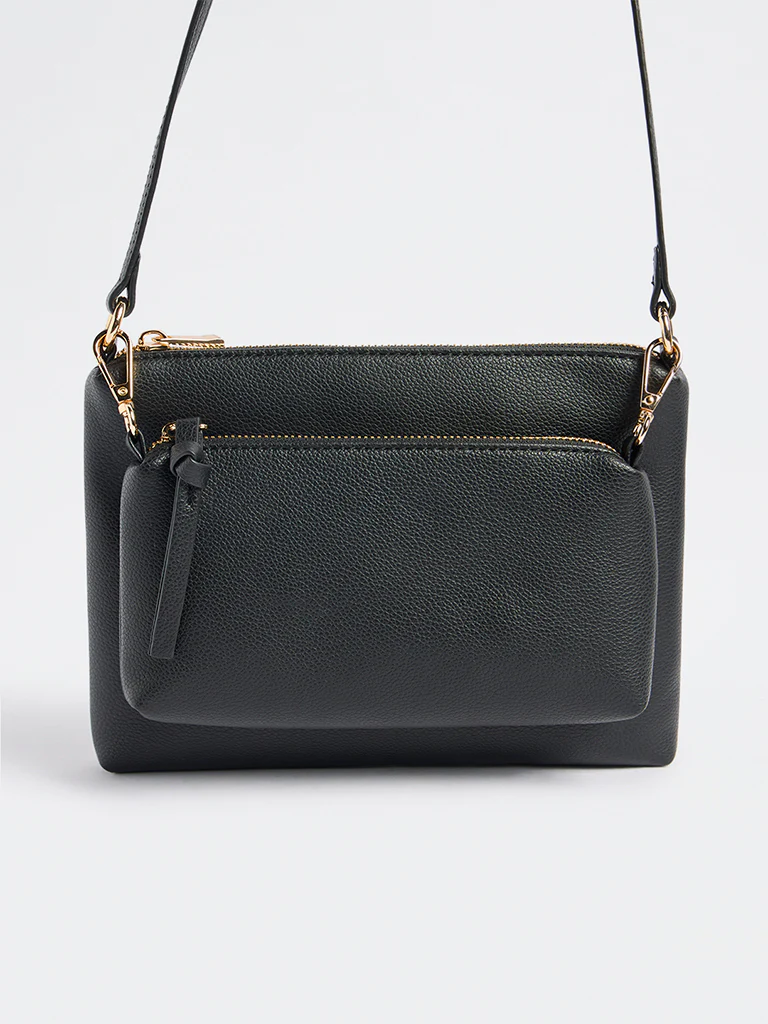 Westside Black Pouch with Sling Handle - Image 3
