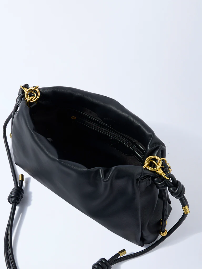 Westside Black Solid Sling Bag - Image 4