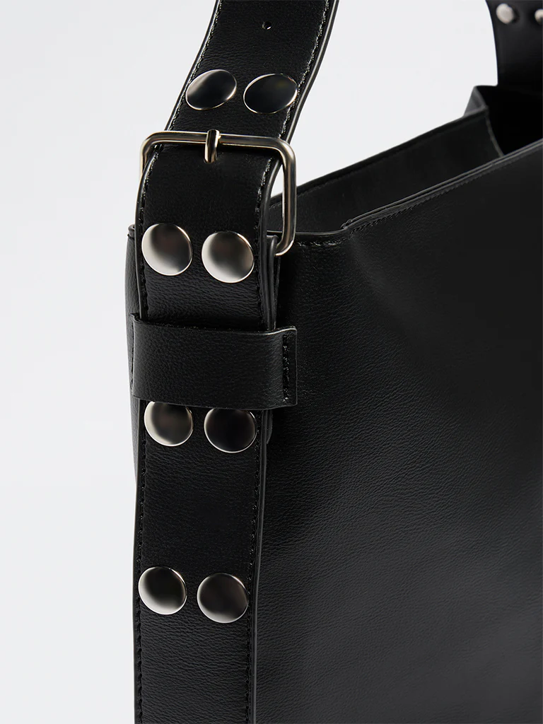 Westside Black Studded Shoulder Bag - Image 3