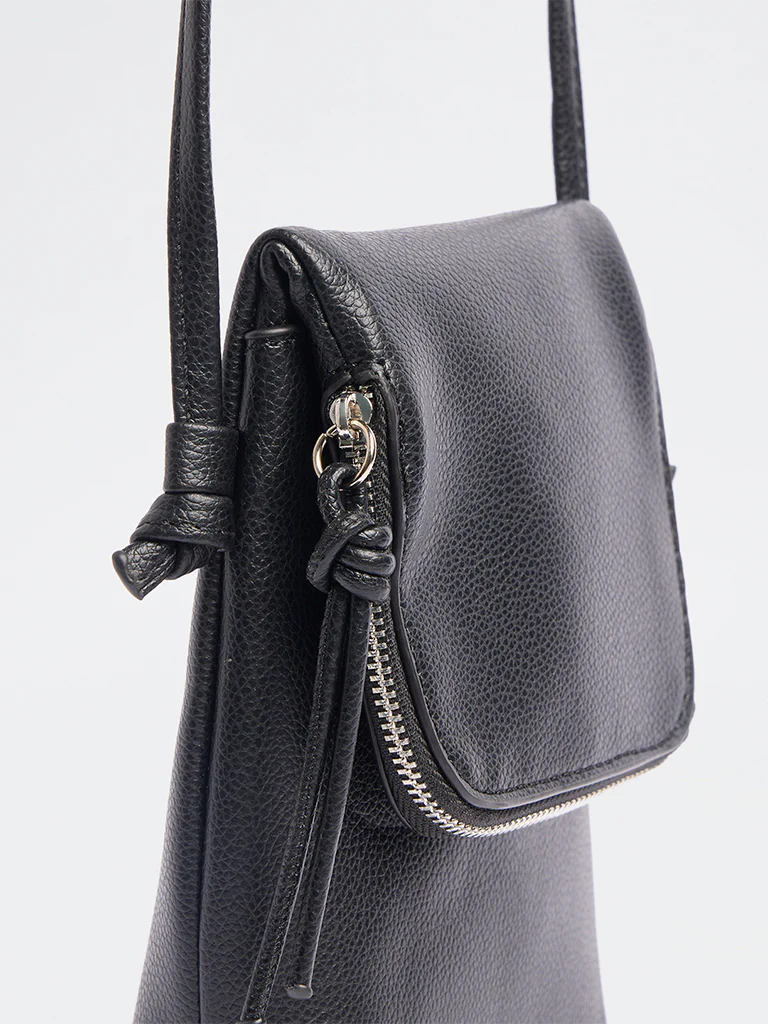 Westside Black Textured Mobile Sling Bag - Image 3