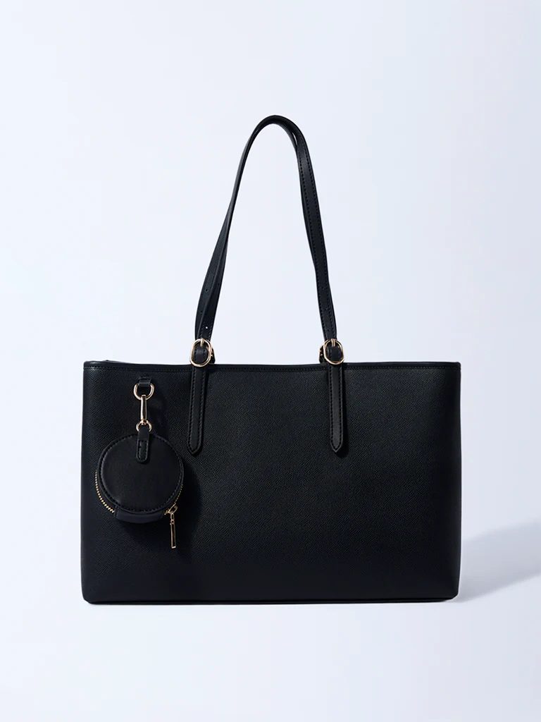 Westside Black Tote Bag with Pouch