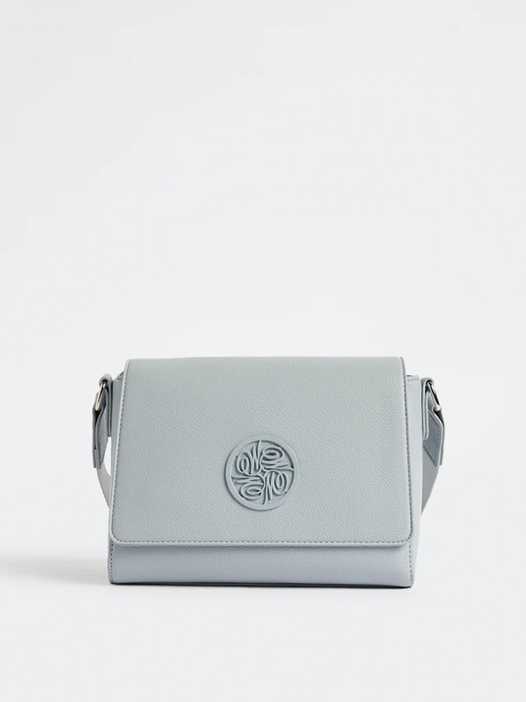 Westside Blue Embossed Sling Bag