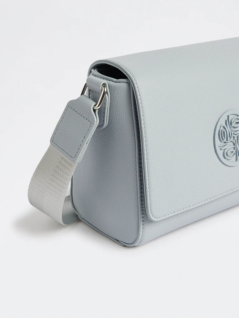 Westside Blue Embossed Sling Bag - Image 3
