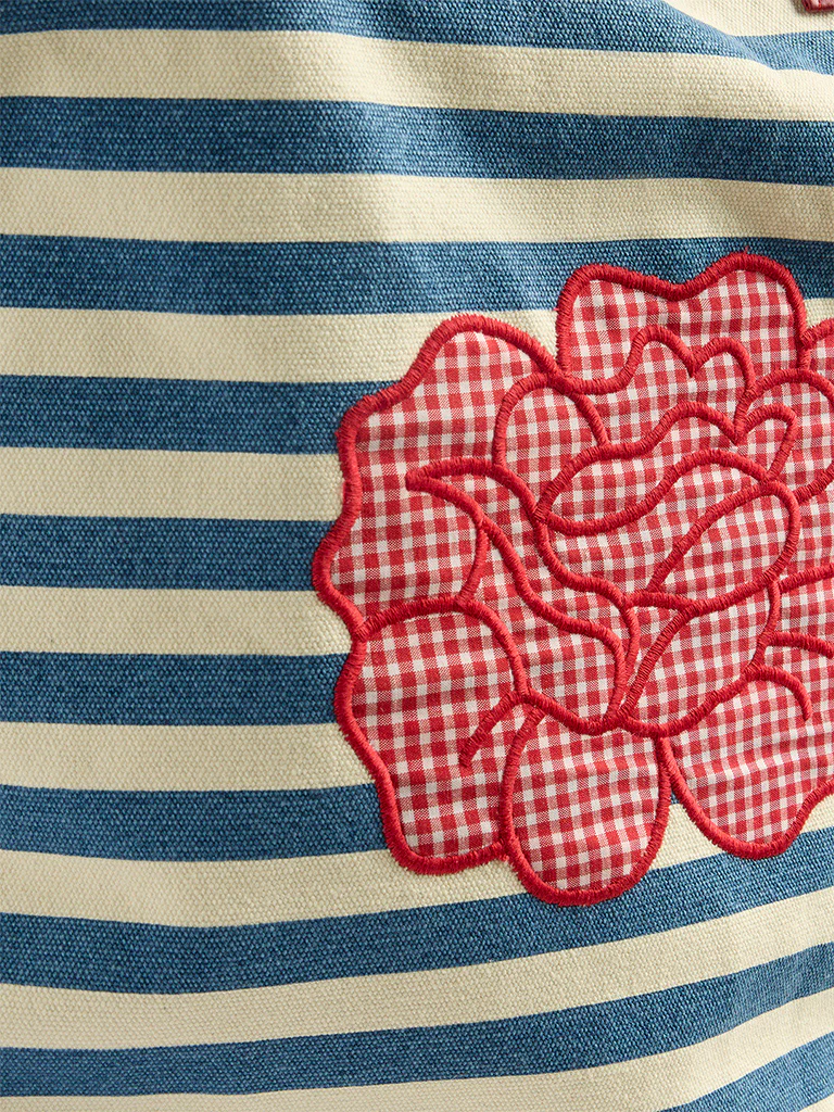 Westside Blue Stripe-Pattern Tote Bag - Image 3