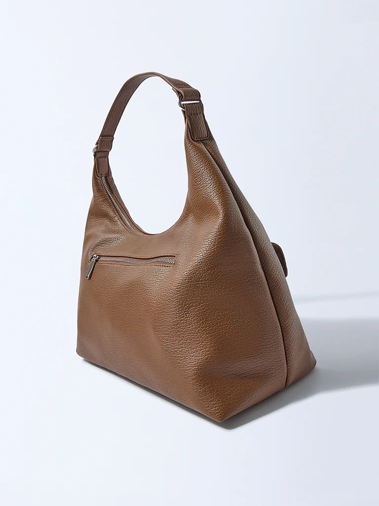 Westside Brown Hobo Shoulder Bag - Image 2