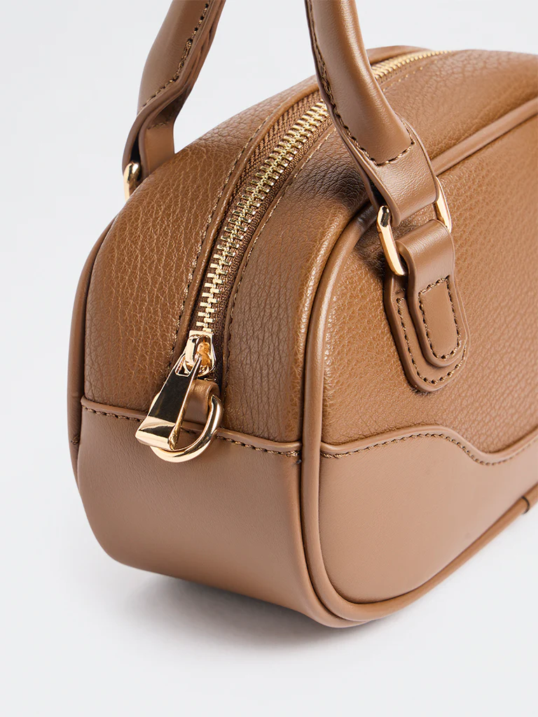 Westside Brown Horizontal Bowling Bag with Sling Handle - Image 3