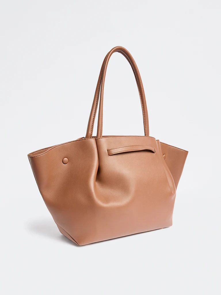 Westside Brown Oversized Tote Bag - Image 2