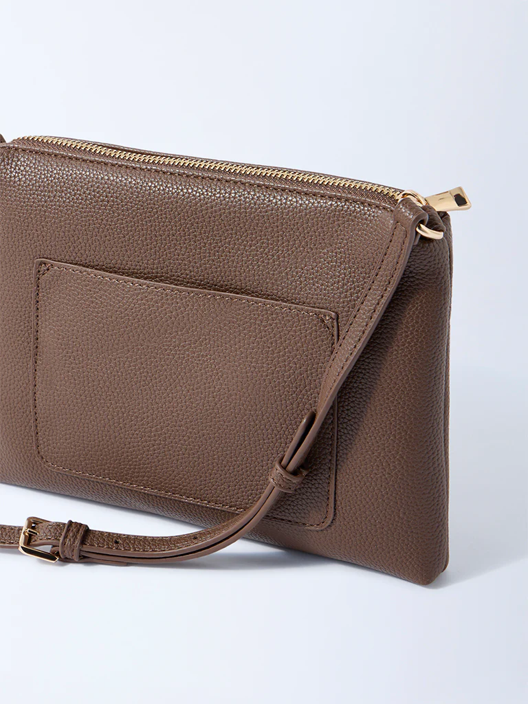 Westside Brown Pouch Sling Bag - Image 3