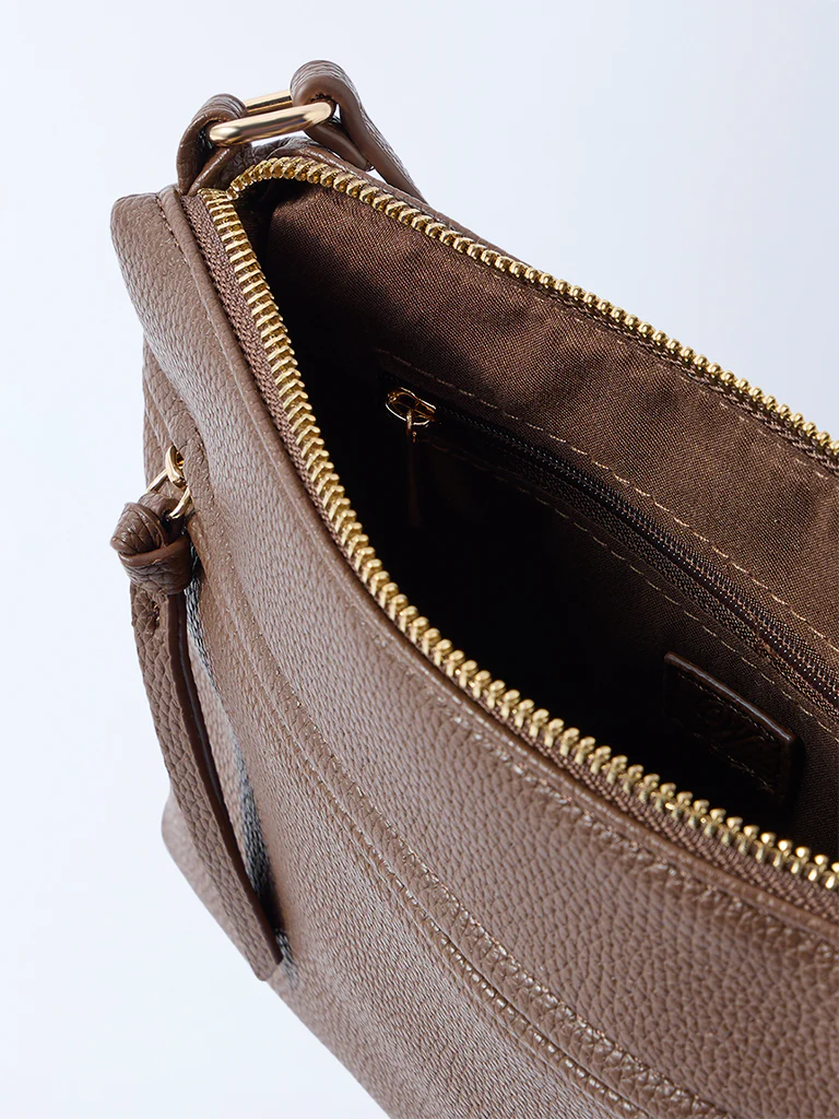 Westside Brown Pouch Sling Bag - Image 4