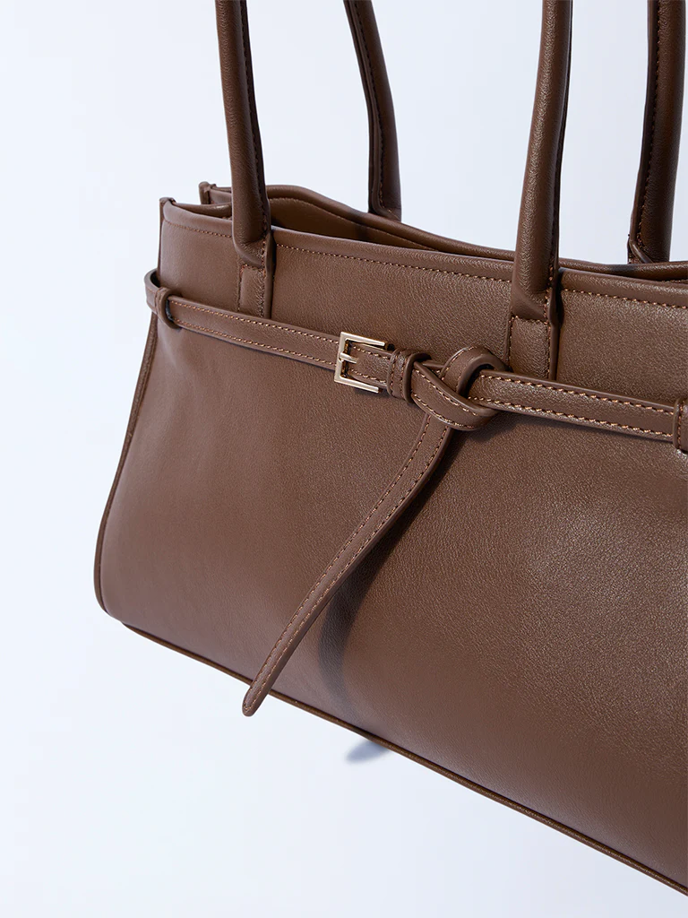 Westside Brown Satchel Bag - Image 4