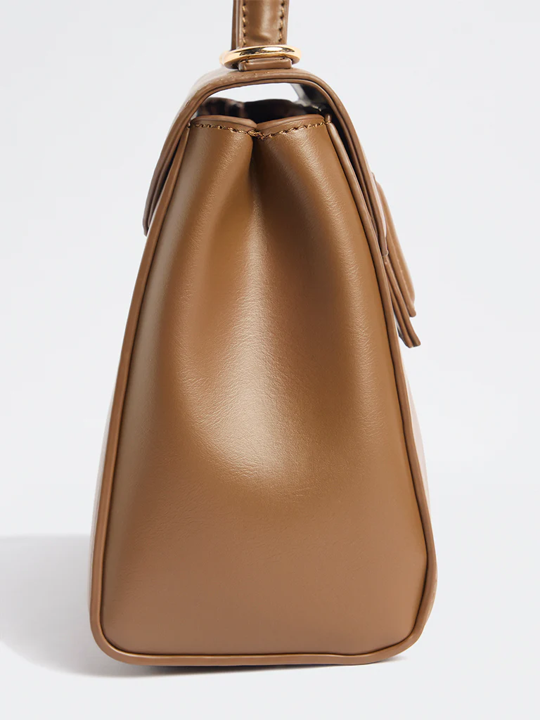 Westside Brown Satchel Bag with Sling - Image 3