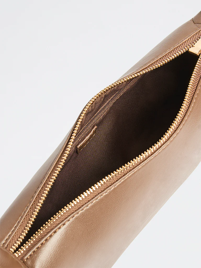 Westside Brown Stud-Detail Shoulder Bag - Image 4