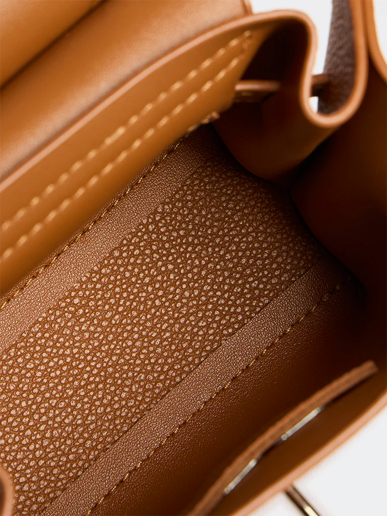 Westside Brown Textured Mini Sling Bag - Image 4