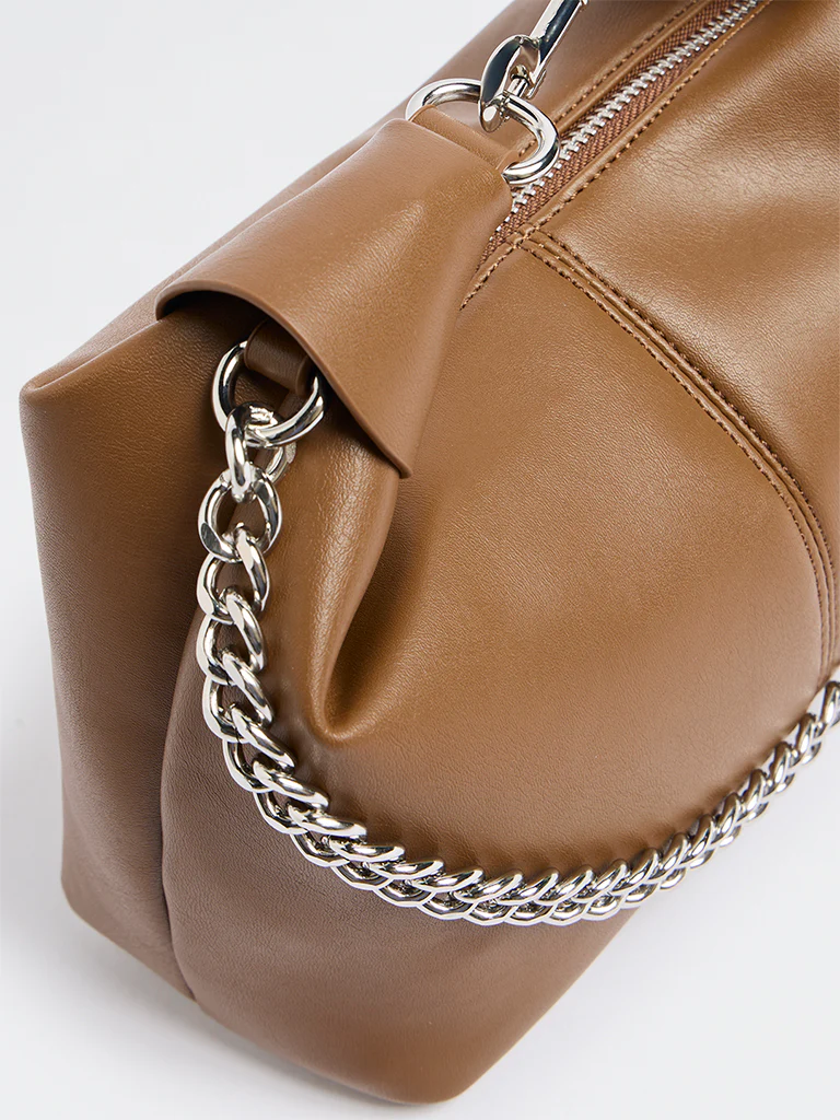 Westside Brown Top Handle Bag - Image 4