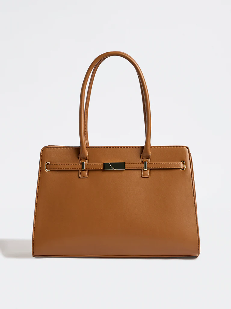 Westside Brown Work Tote Bag