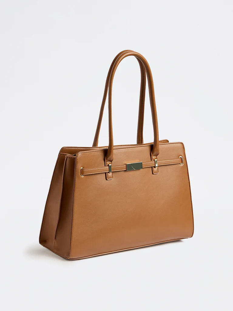 Westside Brown Work Tote Bag - Image 2