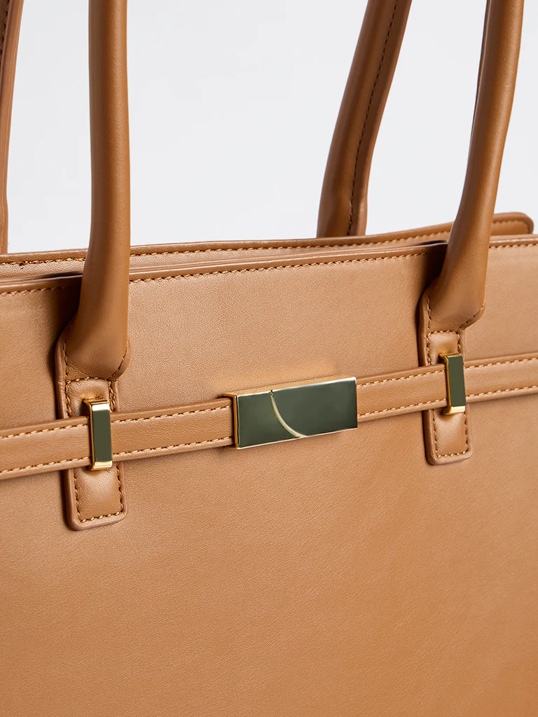 Westside Brown Work Tote Bag - Image 3