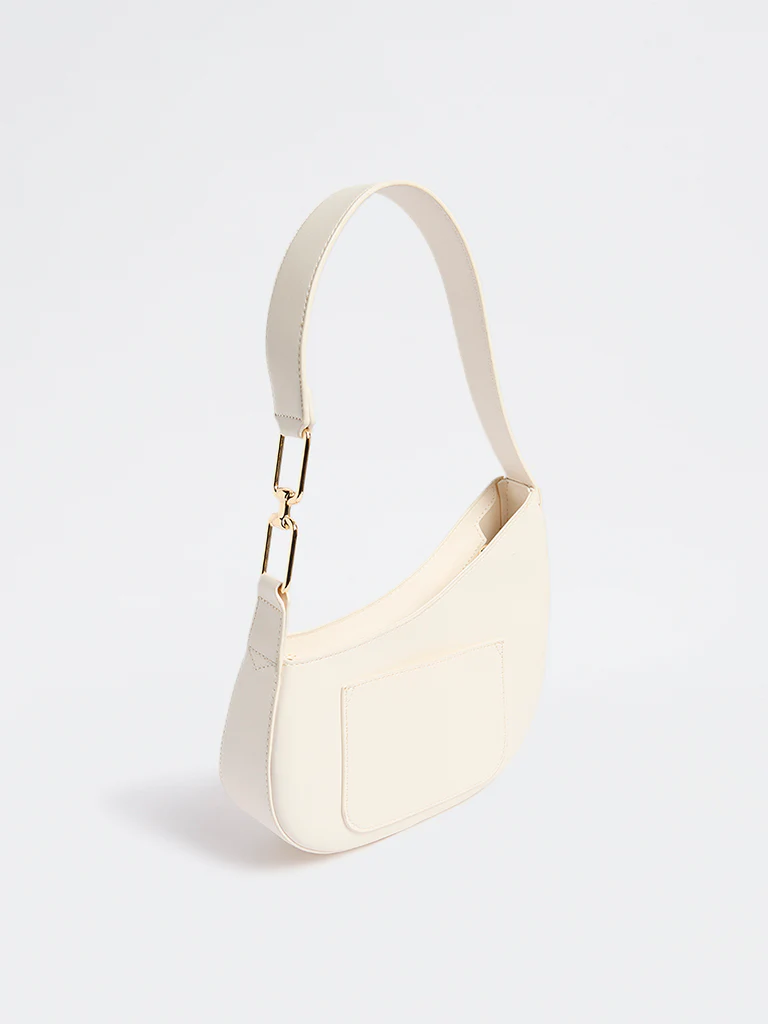 Westside Cream Asymmetrical Shoulder Bag - Image 2