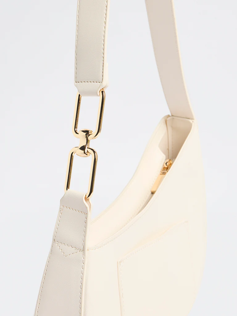 Westside Cream Asymmetrical Shoulder Bag - Image 3