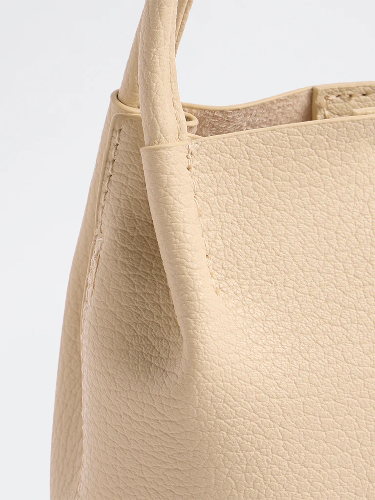 Westside Cream Textured Mobile Sling Bag with a Pouch - Image 3
