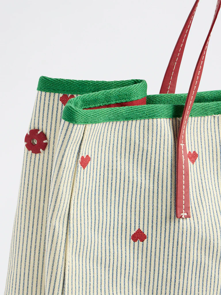 Westside Green Stripe-Printed Tote Bag - Image 3