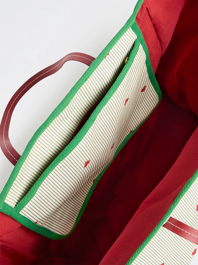 Westside Green Stripe-Printed Tote Bag - Image 4