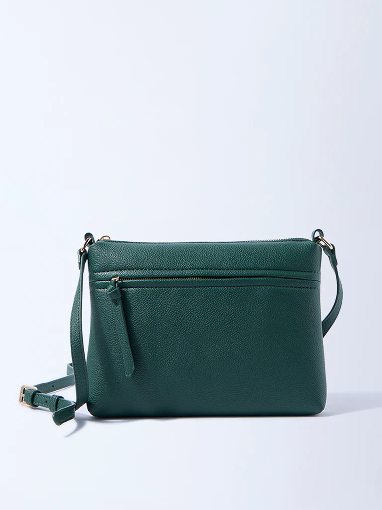Westside Green Textured Sling Bag