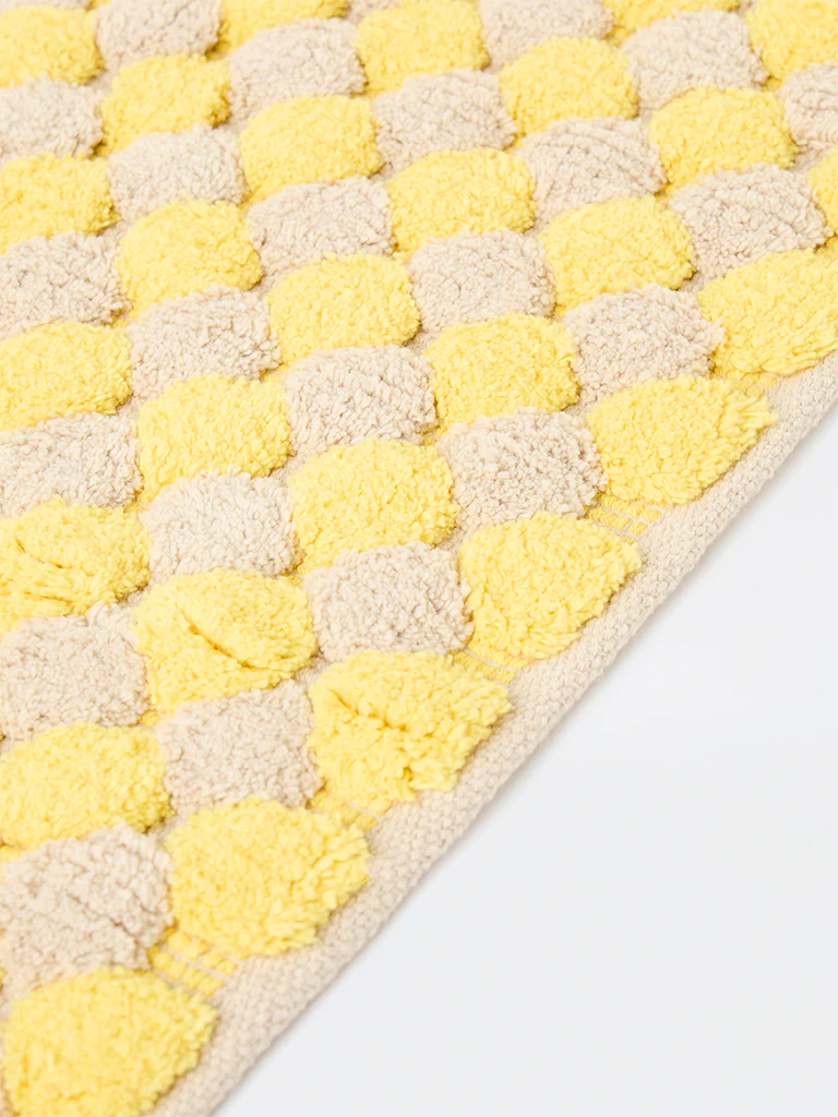 Westside Home Beige and Yellow Popcorn Bathmat - Image 2