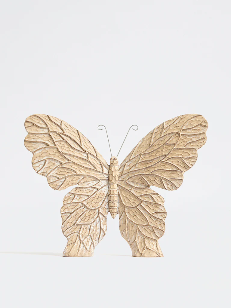 Westside Home Beige Butterfly Decorative Object - Image 2