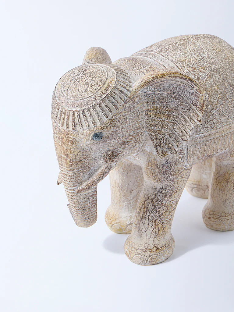 Westside Home Beige Elephant Decorative Object - Image 3