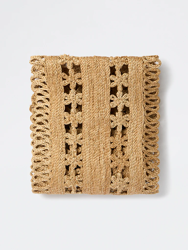 Westside Home Beige Jute Textured Table Runner - Image 2