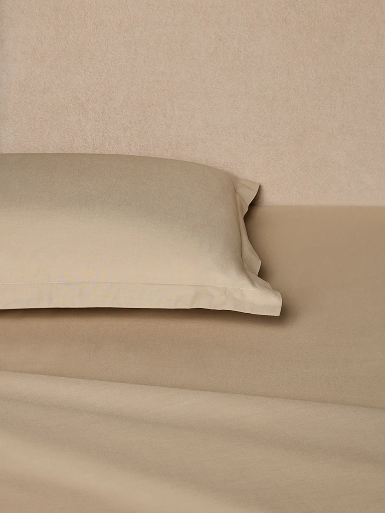Westside Home Beige Solid King Bed Sheet Set
